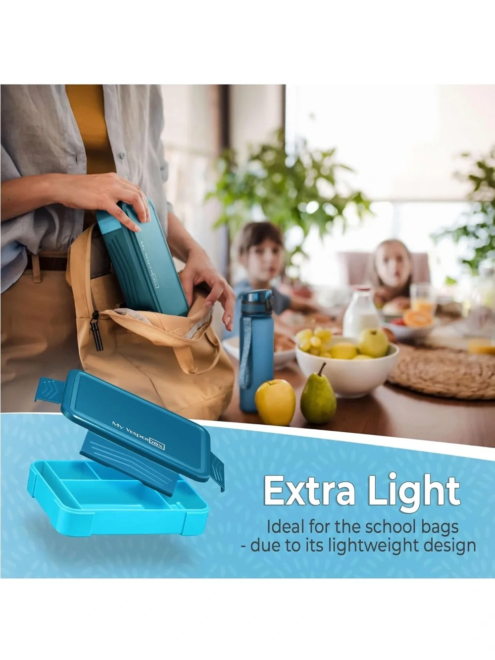 My VesperBox Lite Blue Lunch Bento Box Food Storage Container